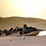 Crescent Lake in the Gobi Desert