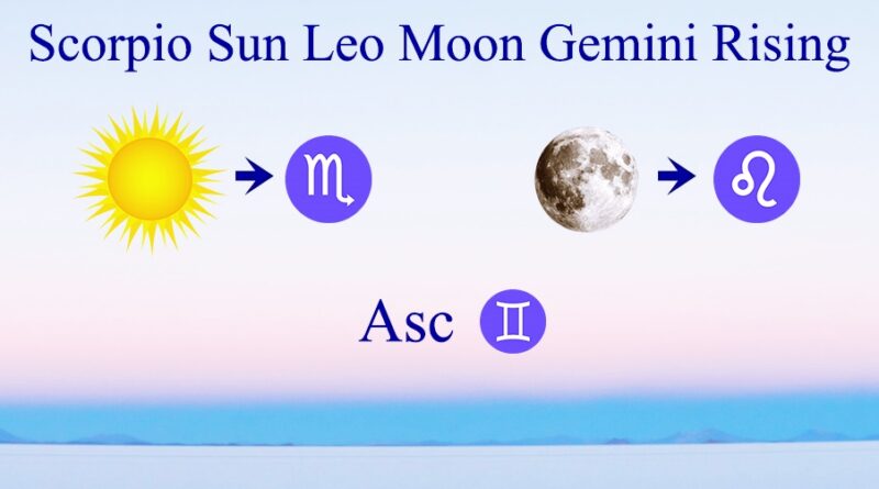 Scorpio Sun Leo Moon Gemini Rising