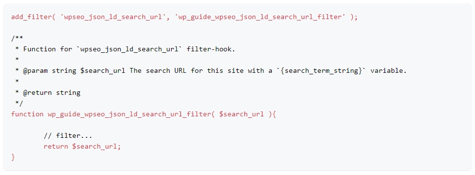 wpseo_json_ld_search_url - filter for Yoast SEO